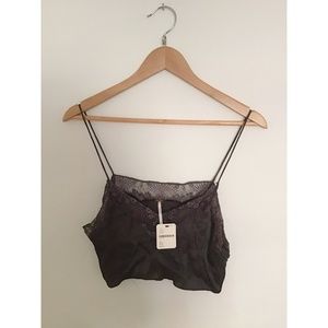 Free People Sweet Carolina Cami • Carbon Grey • XS